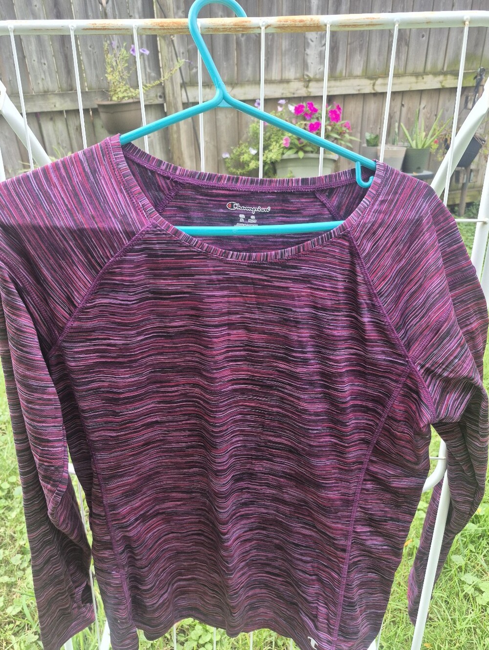 Champion Women's Long Sleeve Crew Top - Magenta Heather
